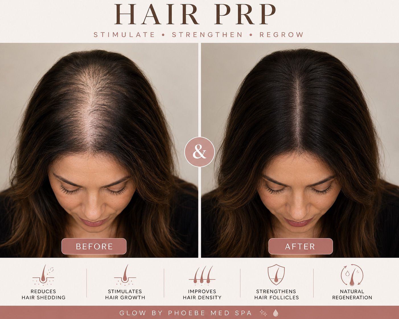 Hair PRP 1 Session: $300 & 6 Sessions: $1500